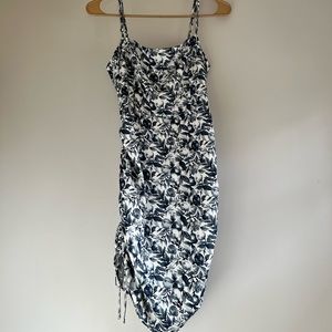 Abercrombie & Fitch Floral Ruched Mini Dress Size Medium